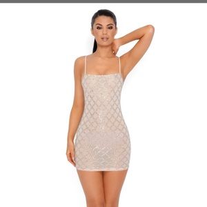 EMBELLISHED MINI DRESS